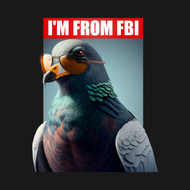 FBI pigeon with cool sun glasses (thuglife) by Bezoic teeshop