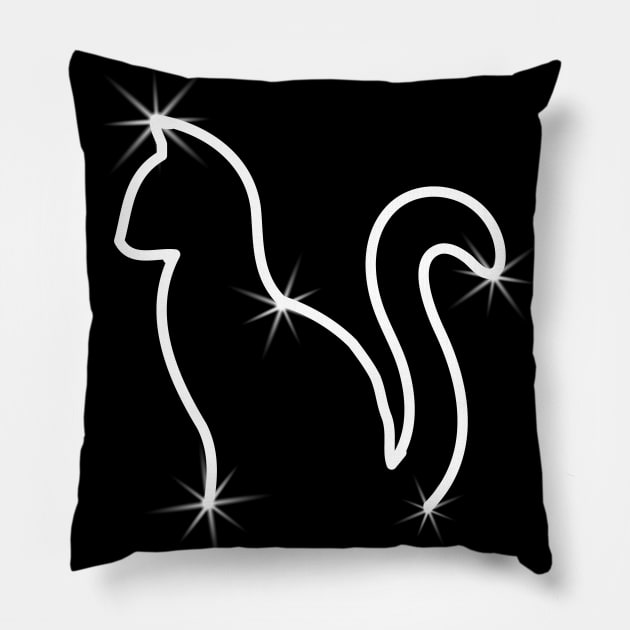 Cat Silhouette Pillow by samshirts