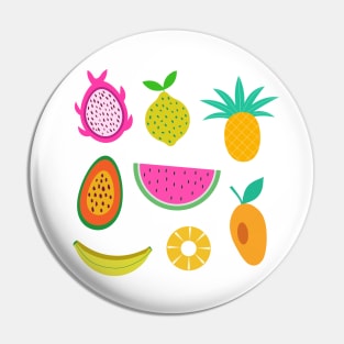 Exotic Tropical Fruits Pin