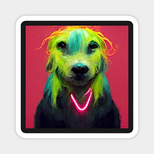 Damartinart neon dog Magnet