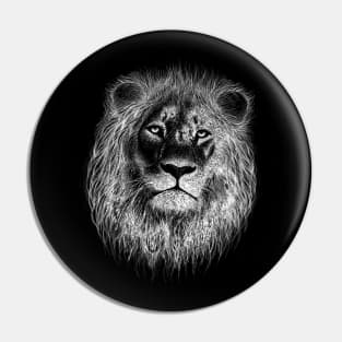 Lion Face Round Pin