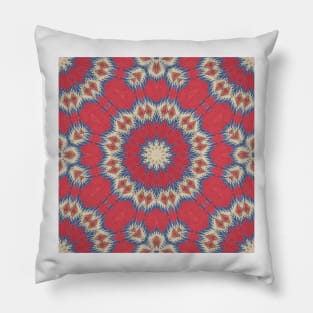 Textured Mandala , Festive , Holiday , Navajo Pattern Pillow