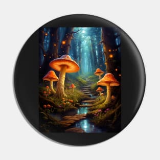 Magical Mushroom Enchanted Forest Pin