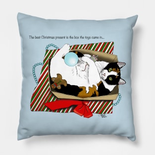 Christmas Toy Box Cat Pillow