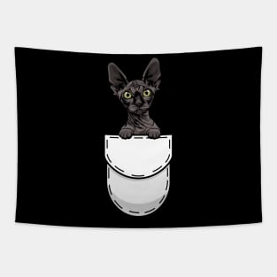 Funny Sphynx Pocket Cat Tapestry