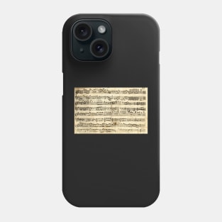 Old Parchment Sheet Music Notes Phone Case