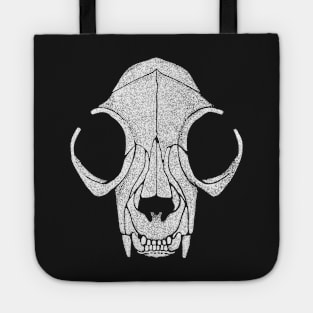 Cat Skull White Tote