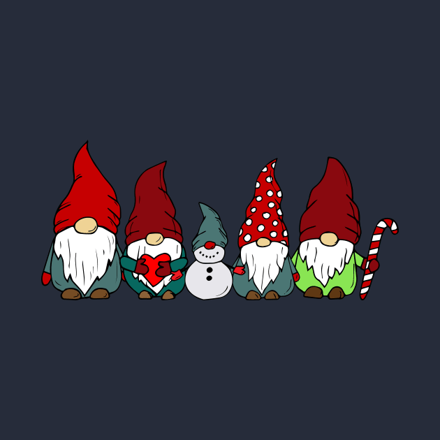 A group of dwarfs and a snowman. by ludar