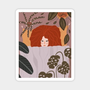 Cozy plant lady Magnet