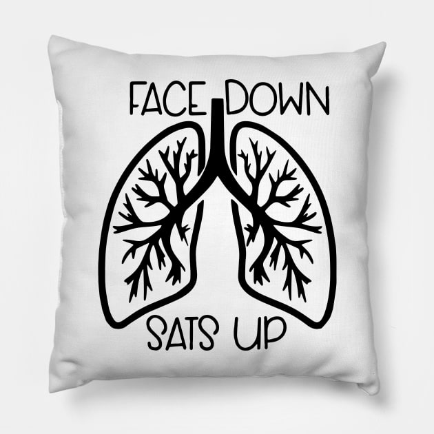 face down sats up Pillow by Jethroshops