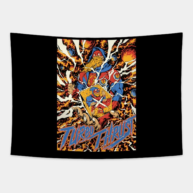 TURBOxTHRUST CosmicBlizzard design Tapestry by TheTimeSpacers