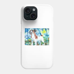 JACK RUSSELL TERRIER - watercolor portrait .2 Phone Case