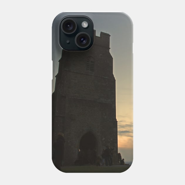 Glastonbury Tor at Sunset Phone Case by VHS Photography