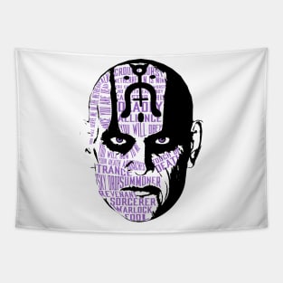 Quan Chi text portrait Tapestry