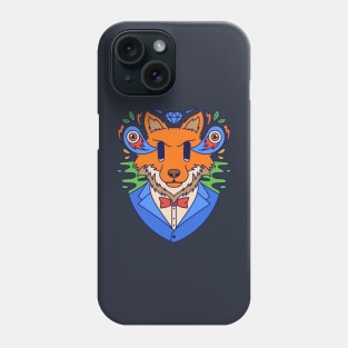 business fox illustration Phone Case