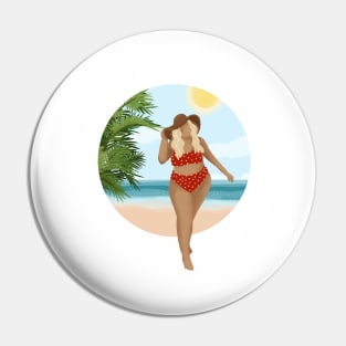 Beach Girl 10, Summertime illustration Pin
