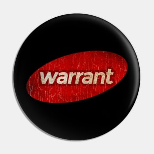 Warrant - simple red elips vintage Pin