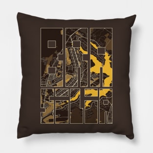 Brasilia, Brazil City Map Typography - Pastel Pillow