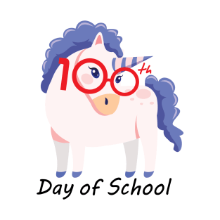 Unicorn 100th Day Of School 100 Days Smarter Gifts T-Shirt