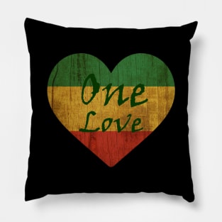 One Love, Reggae, Rastafarian Pillow