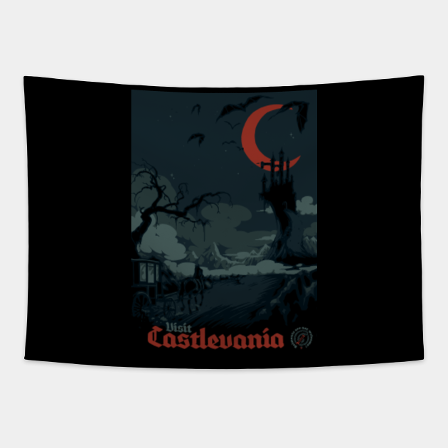 Discover visit castlevania - Vintage - Tapestry