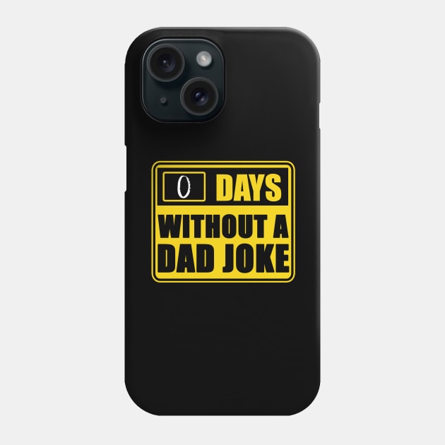 Caution Dad Jokes Phone Case by fishbiscuit