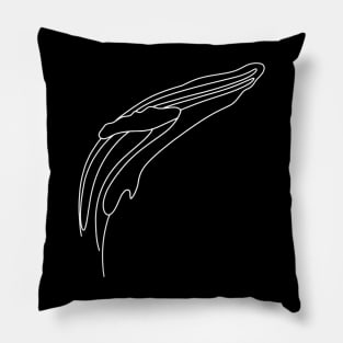 Impressive line art of a blue whale jumping out of the water Pillow