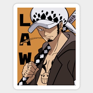 People Call Me Trafalgar Water Law One Piece Retro Vintage Sticker