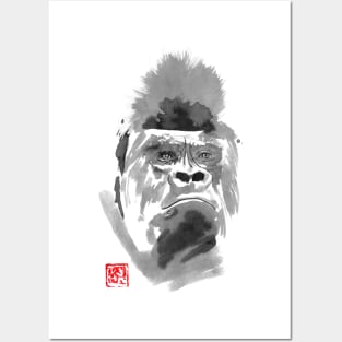 Albert Gorilla Painting by Stephen Fishwick Art Pictures Of Gorillas Poster  Primate Poster Gorilla Picture Paintings For Living Room Decor Nature Art  Print Cool Wall Decor Art Print Poster 16x24 - Poster