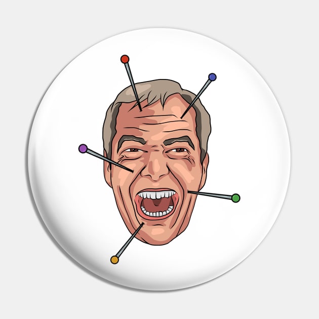 Nigel Farage Voodoo Doll Pin Illustration Pin by MelancholyDolly