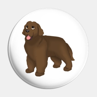 Brown Newfoundland Dog Pin