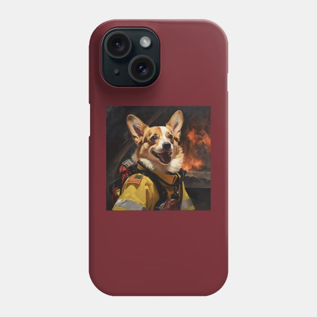 Firefighter Corgi Phone Case by AtomicChonk