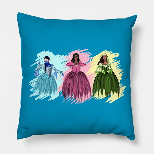 Revolutionary Spider-Sisters Pillow by schpiedehl