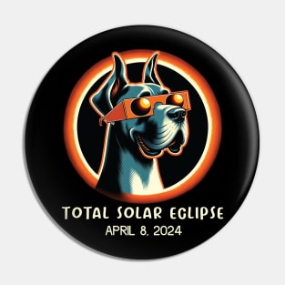 Funny Dog Solar Eclipse 2024 Pin