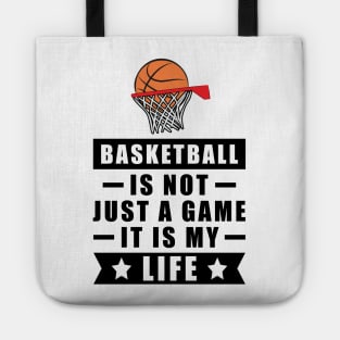 Basketball Is Not Just A Game, It Is My Life Tote