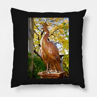 Bronzed Peacock in Autumn Pillow