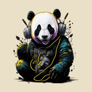 Dj Panda Headphones panda bear T-Shirt