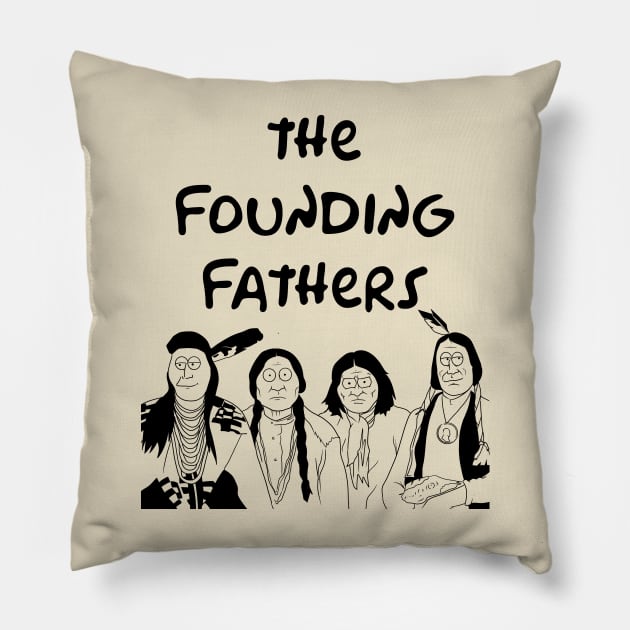 The Founding Fathers Cartoonized Pillow by Eyanosa