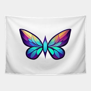 Gemstone Colorful Diamond  Butterfly Tapestry