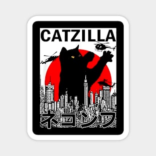 "Catzilla" Funny Cat Parody T-Shirt | Hilarious Twist on the Classic Godzilla Magnet