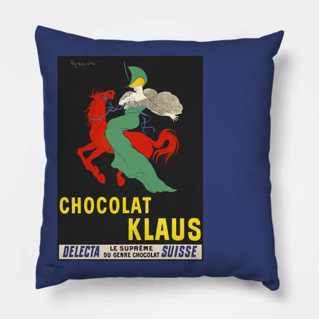 Chocolate Advertising by Cappiello Pillow by CozyCanvas