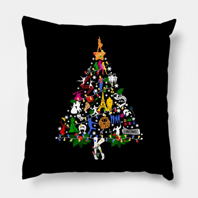 Ugly Broadway Christmas Tree Pillow by KsuAnn