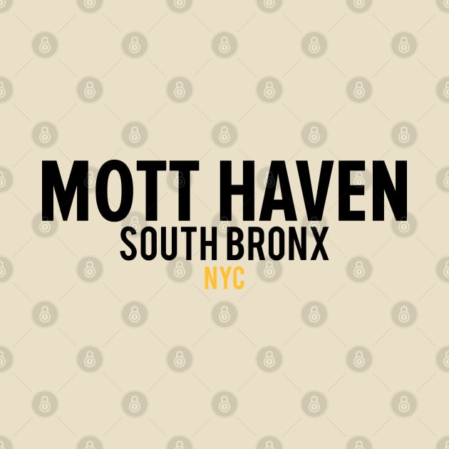 Mott Haven Bronx NYC- Modern Minimalistic Typography by Boogosh