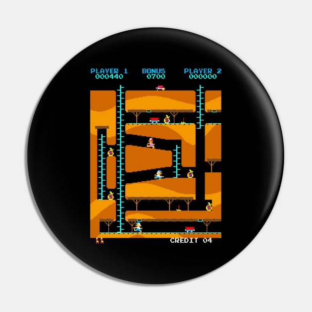 Mod.1 Arcade Bagman Video Game Pin by parashop