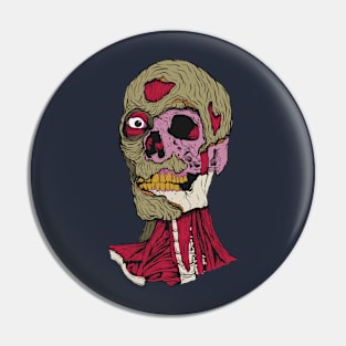 Rotting Zombie Man Pin