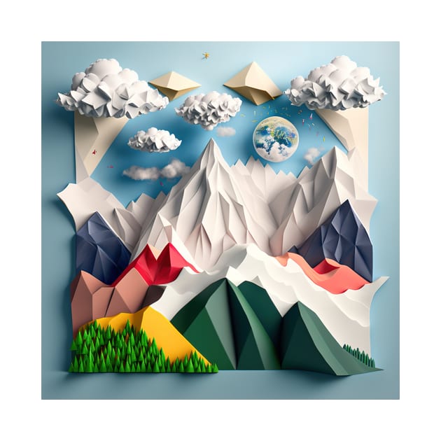 Origami mountains by Imagier