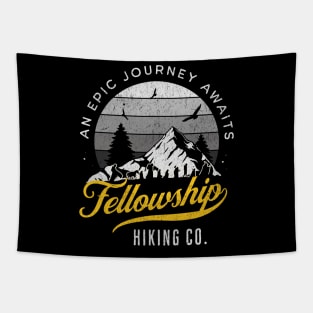 Fellowship Hiking Co - An Epic Journey Awaits - Distressed Fantasy Tapestry