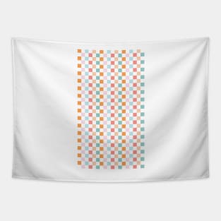 retro colors gingham pattern Tapestry