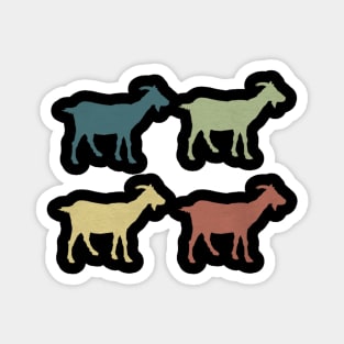 Retro Goat Silhouette Goats Love Magnet