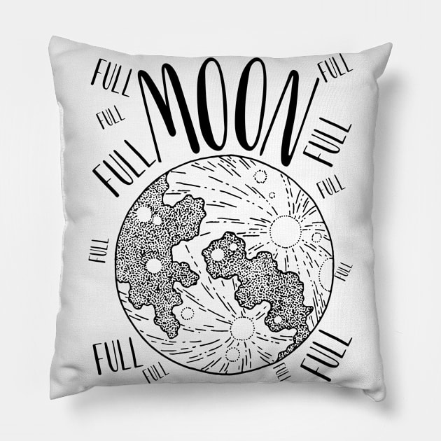 Full Moon Pillow by RIVEofficial